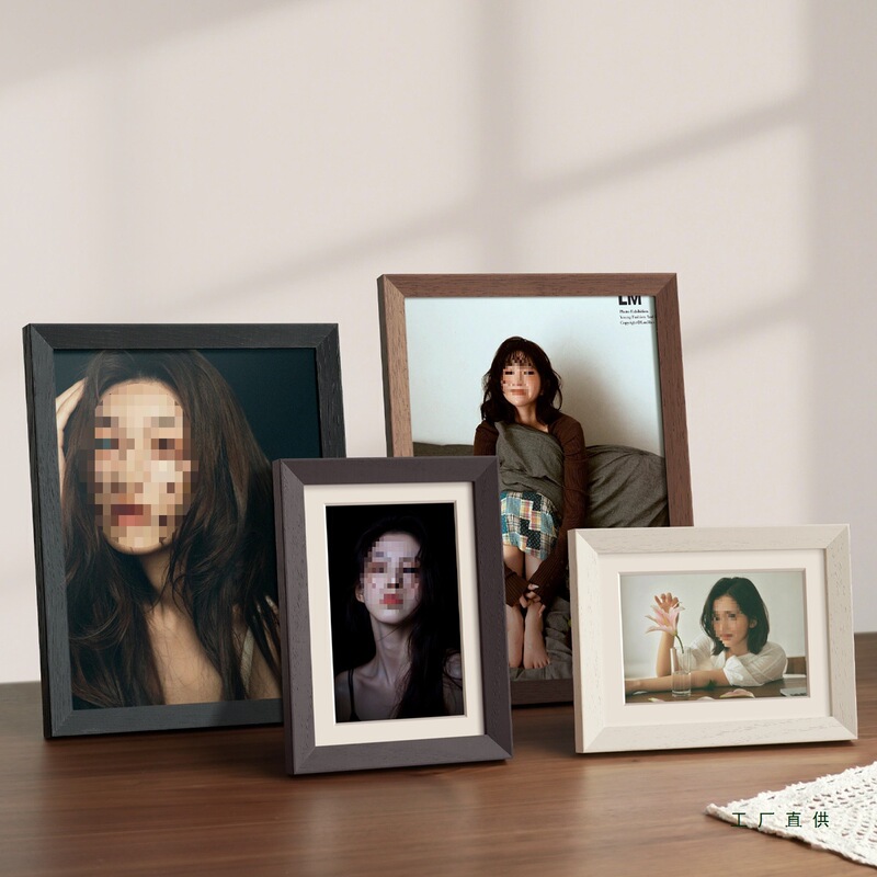 Photo Frame Empty Frame Table Photo Customization High-End Plus Printing to Make Photo Album 7-Inch 8inch 10inch Solid Wood Display