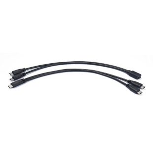Type C Male to Type C Male Mobile Phone Tablet 3A Power Supply One-To-Two Adapter Cable 15 Watt Charging Cable