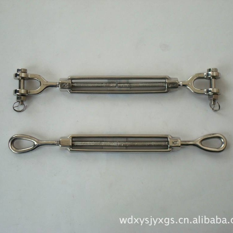 花兰螺栓不锈钢304美式模锻开体花兰OO型户外防护栏钢丝绳收紧器