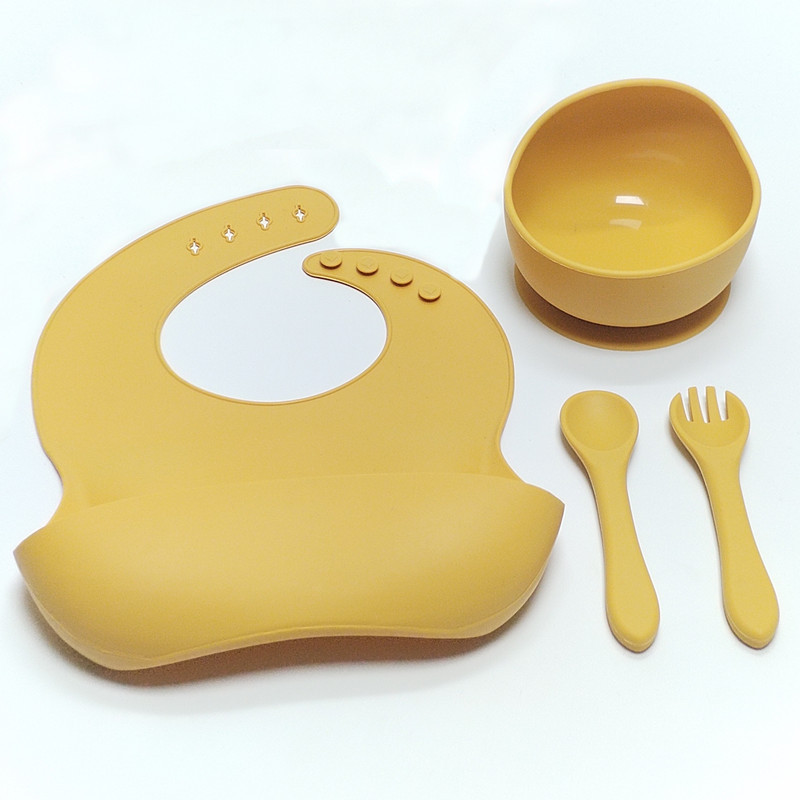 子供用ディナープレート、落下防止および火傷防止食器、ベビーシリコンフードボウル、ベビーボウルとスプーンセット、食事トレーニング吸盤ボウル|undefined