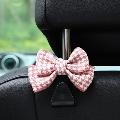 Gancho de coche, lazo, asiento de coche, gancho trasero, asiento trasero lindo, gancho pequeño multifuncional invisible, decoración de coche