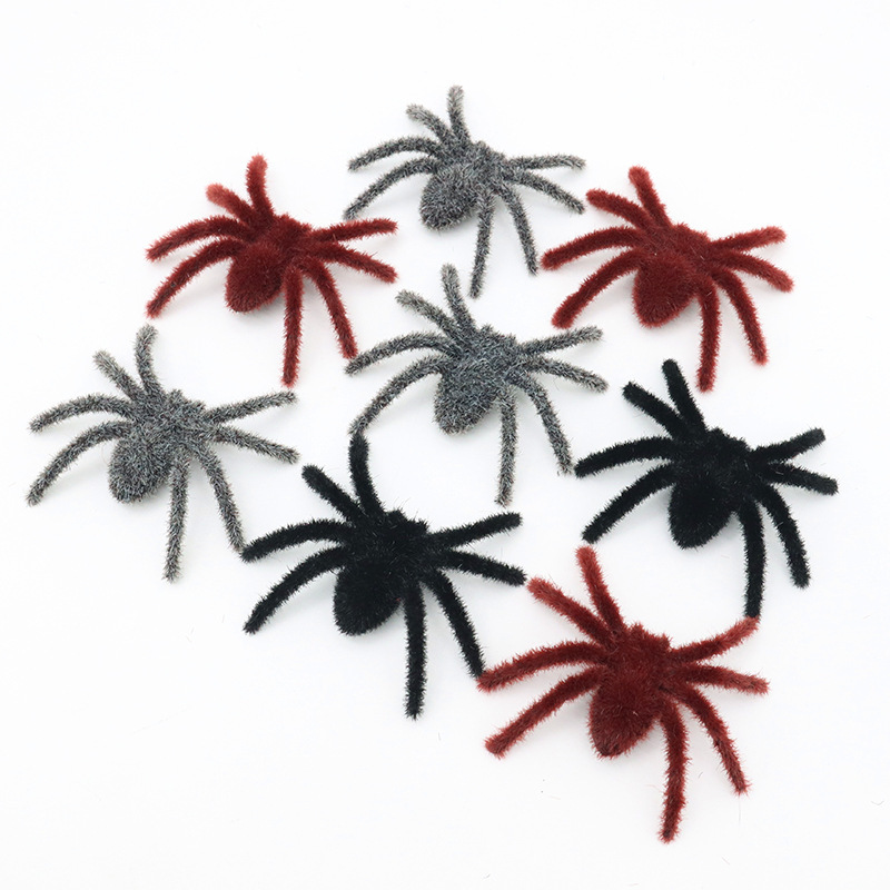 Amazon for Halloween fake spider bar party decoration whole person horror props plastic flocking Spider