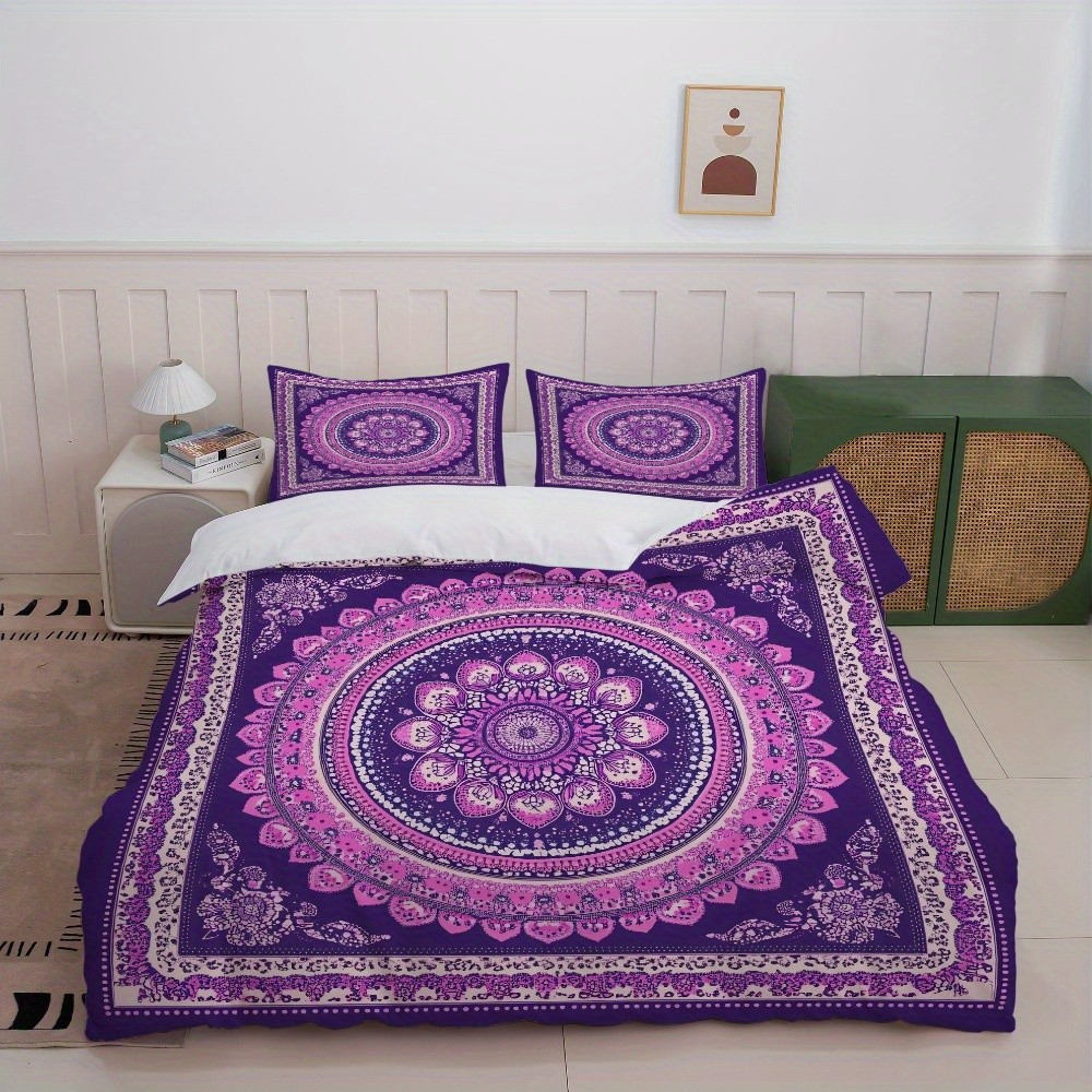 Mandala impresión digital quilt kit abrasivo pro piel transpirable fábrica de origen textil para llevar TEMU / JIT