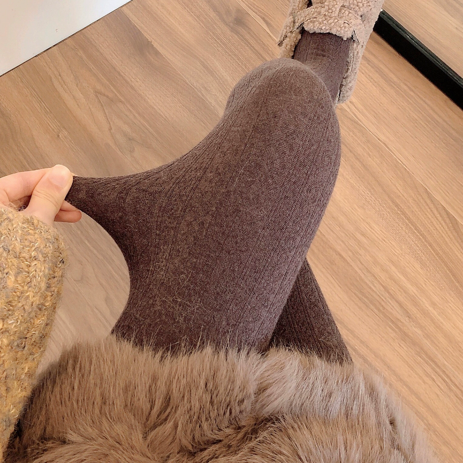 Демисезонные японские флис-т tights, утолщенные, несколько деньеров 500–2400D, разнообразные нейтральные цвета