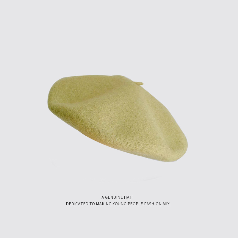 77g Weight Beret Hat Hats Type Daily Occasion Solid Color Pattern Winter Season Women'S Gender Sewing Design Simple Style Style Eaveless Rim Women'S Simple Style Solid Color Sewing Eaveless Beret Hat 26