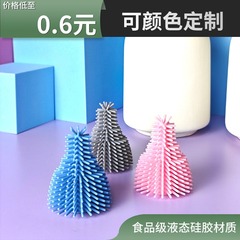 ブラシヘッドの乳首のブラシヘッドのシリカゲルのブラシヘッドの柔らかいゴムのブラシヘッドは乳首のブラシの液体のシリカゲルの製品を洗います。