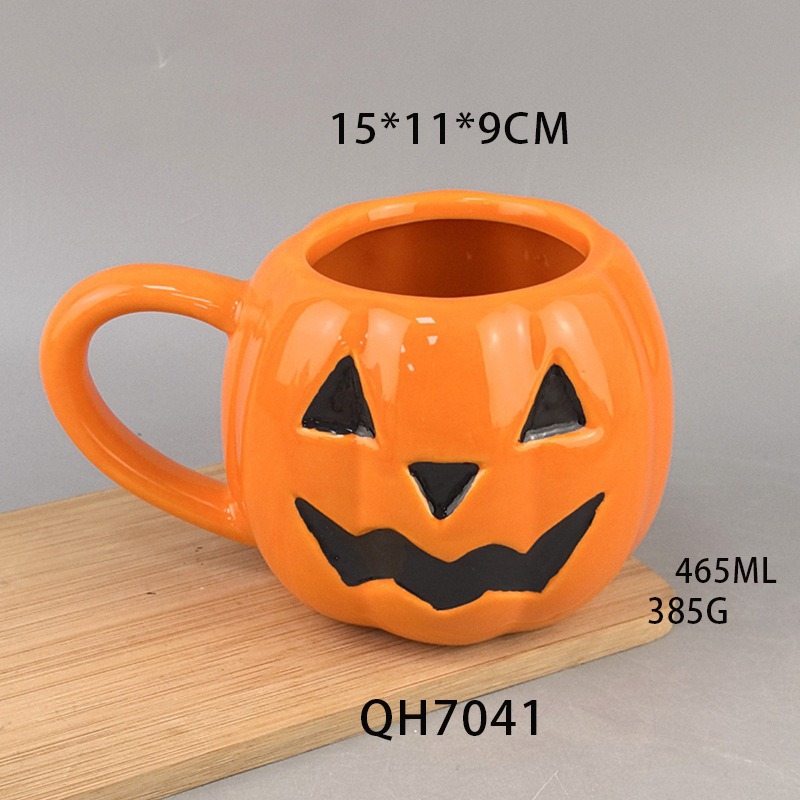Regalos creativos de Halloween calabaza taza de cerámica retró de dibujos animados taza de pareja taza de vacaciones taza de cerámica taza de agua