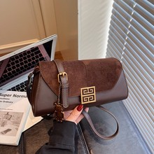 高级感撞色链条腋下包包女2025新款时尚百搭通勤包流行单肩斜跨包