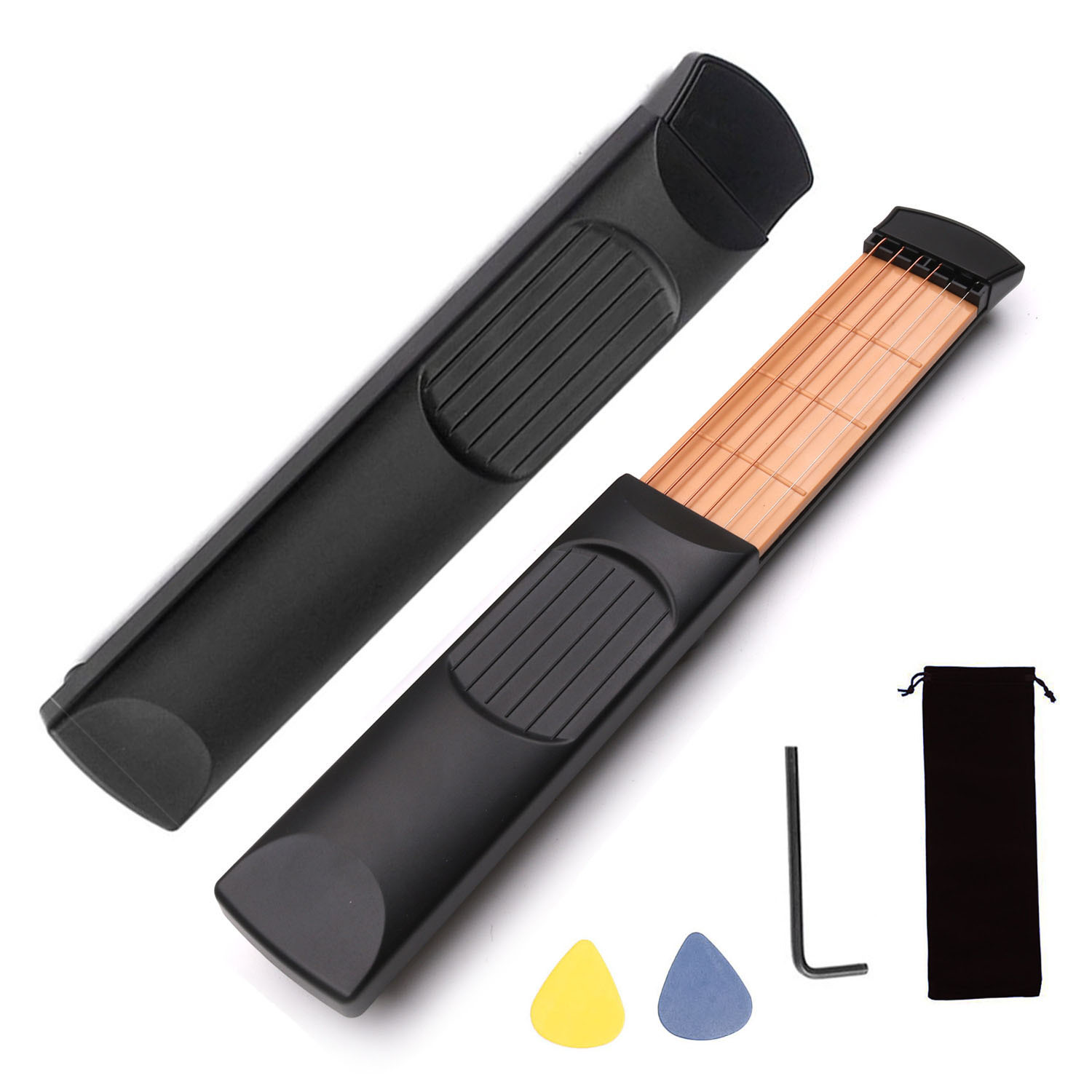 Practicador de Guitarra de Bolsillo de 4/6 Trastes Plástico Portátil para Principiantes image 8