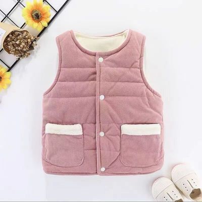 Vest children new pattern Coral Vest Boy girl thickening vest Exorcism Autumn and winter Children keep warm waistcoat