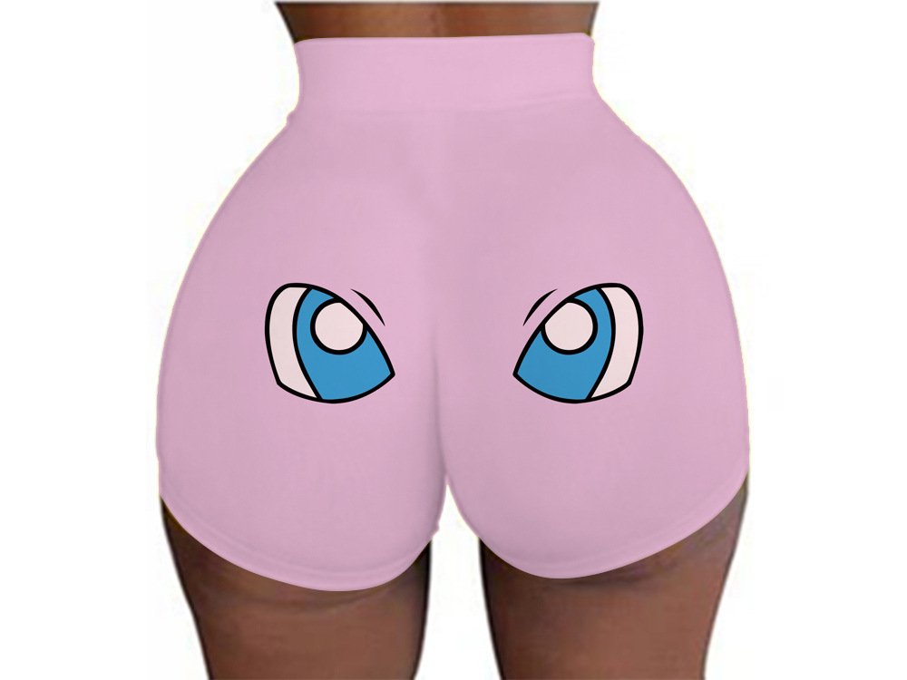 Pantalones cortos de cadera deportivos casuales de camuflaje con estampado digital europeo y americano, las mujeres pueden pedir una pieza