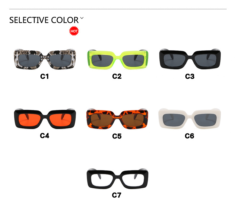 Snakeskin Pattern Square Sunglasses 5.jpg