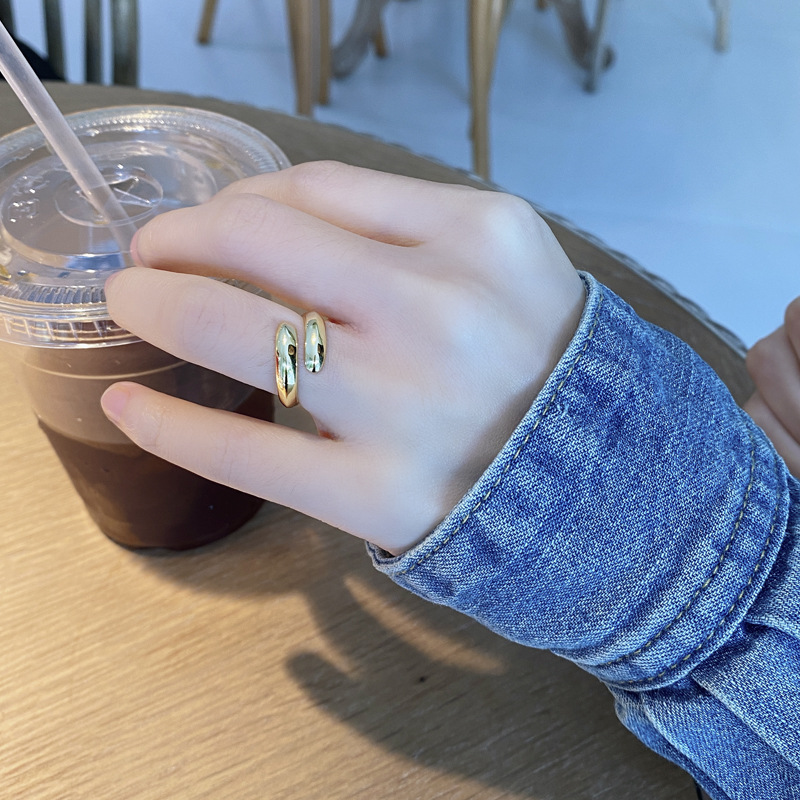 Fashion Geometric Sterling Silver Plating Open Ring 1 Piece