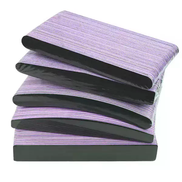 Factory large spot 100/180 purple plastic sandwich black sandpaper polishing repair tools nail file strip