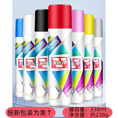 Wesley Automatic Spray Paint for Car and Bicycle Scratch Repair, Touch-Up Pen, Black and White Metallic Handheld Spray Paint 338ml