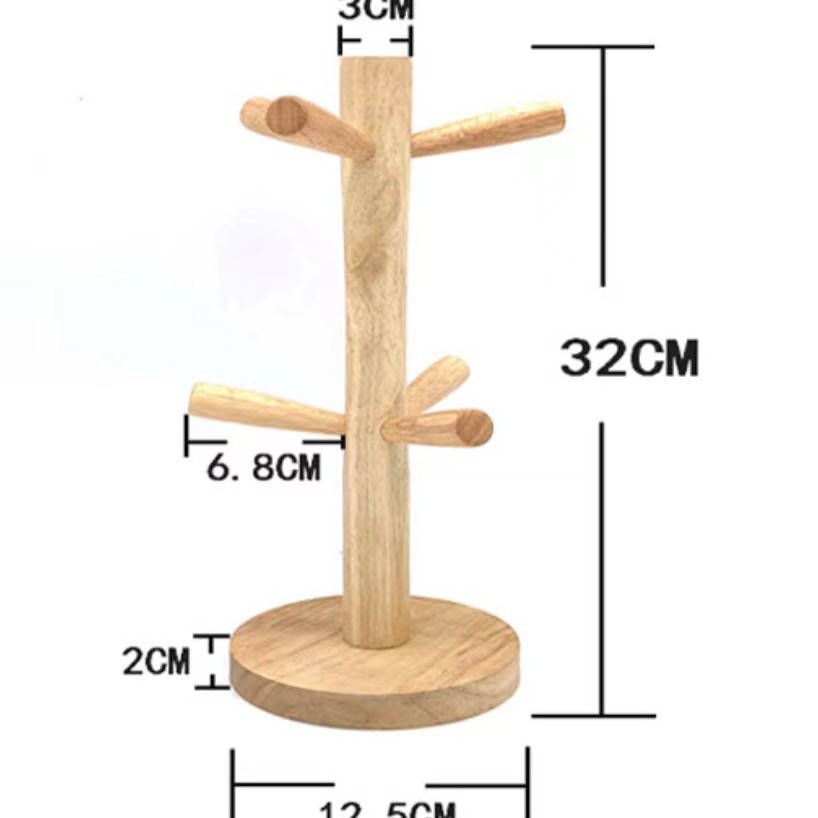 Escurridor de taza de madera titular de la taza del hogar estante de la taza creativa estante de almacenamiento estante de la taza de agua estante de madera