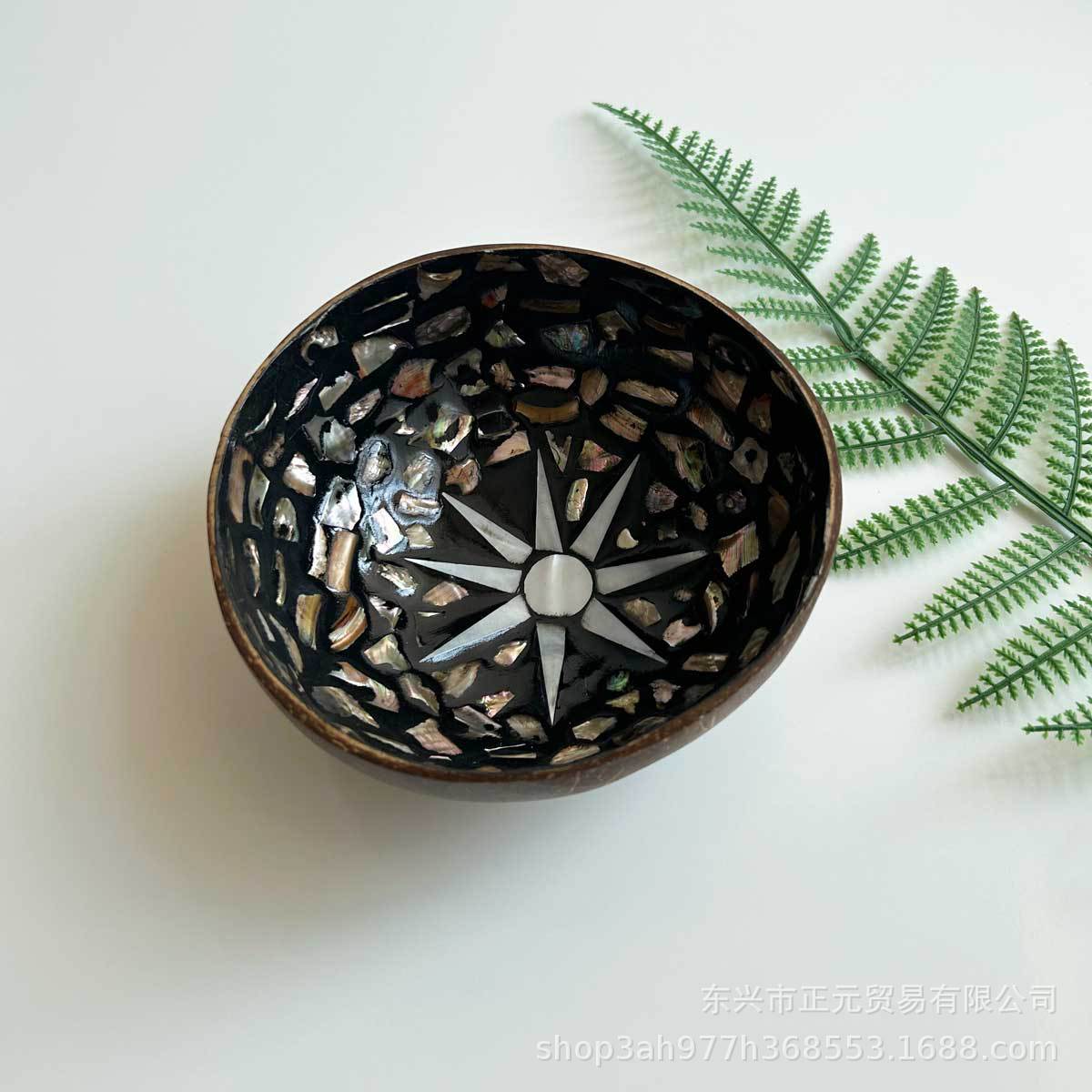 Tazón de coco, bandeja de almacenamiento de llaves de puerta de entrada, conchas de coco, tazón de cubiertos, decoración del hogar, bandeja de almacenamiento de dulces, semillas de melón