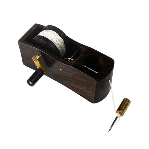 Mujing square ink fountain, hand-operated ink fountain scriber, mini DIY woodworking tool, ebony ink fountain marking tool