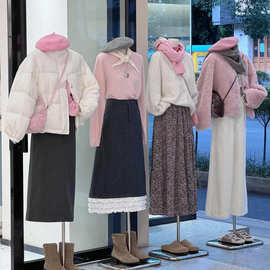 羽绒服棉服套装尾货批发实体直播拿货撤柜品牌折扣女装十三行冬装