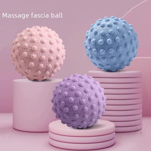 TPR convex point fascia ball solid sole muscle relaxation 6-color yoga ball shoulder and neck meridian massage ball drop shipping one piece