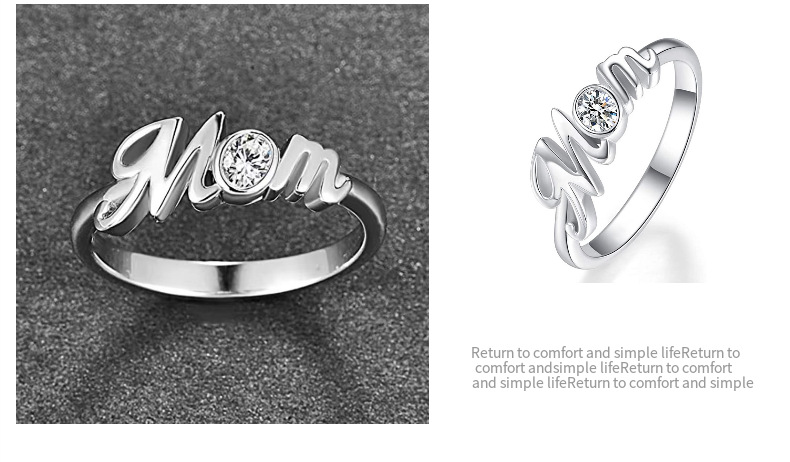 4g Weight Rings Classification 10, 6, 8 Ring Size 1 Piece Quantity Holiday, Daily Occasion Wholesale Elegant Simple Style Letter Copper Plating Rings