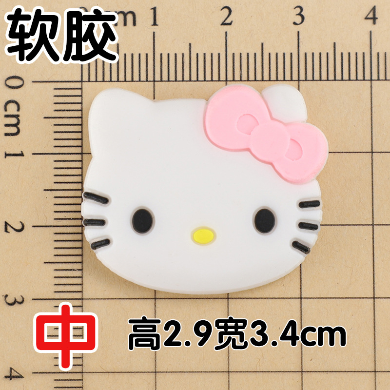 Soft glue: pink medium bow tie cat 2.9x3.4cm