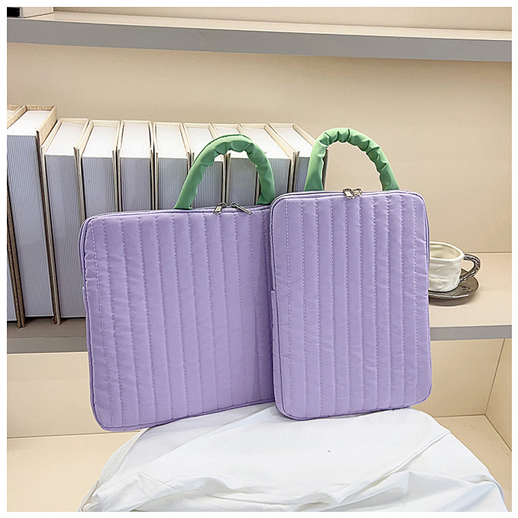Coreano pequeño bolso de revestimiento portátil de color fresco 11 pulgadas bolso iPad 14 pulgadas bolso de computadora portátil antichoque