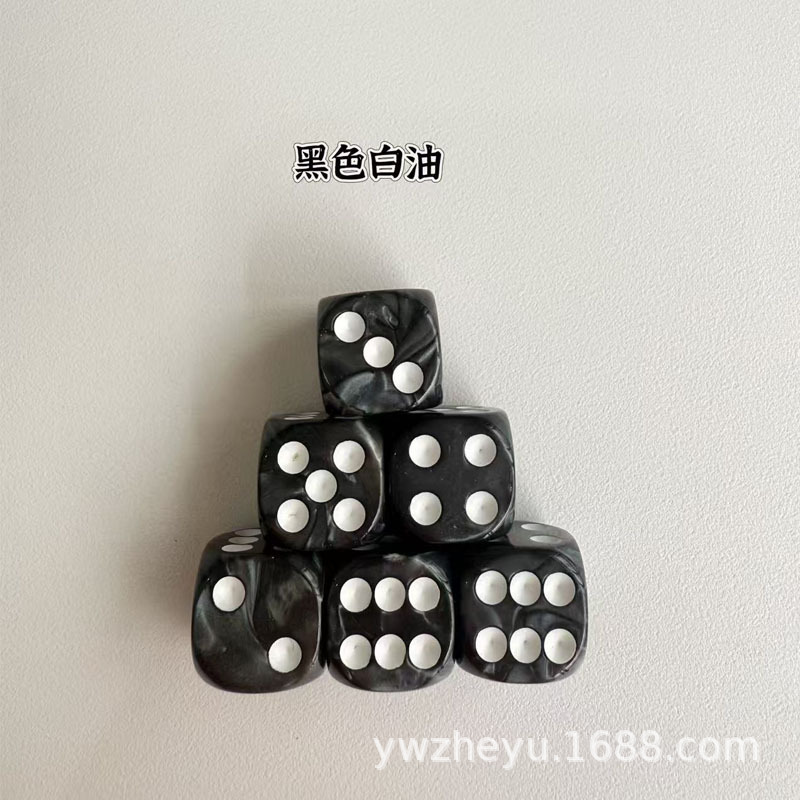 新製品 16 ミリメートルソリッドカラーパールパターンサイコロパールパターンソリッドカラーサイコロラウンドコーナーポイントサイコロシェーカークロスボーダーサイコロ|undefined