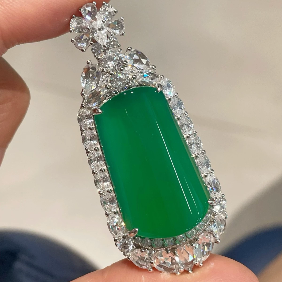 Органический подвесной jade, интернет-знаменитость, образец серебро 925, китайский стиль