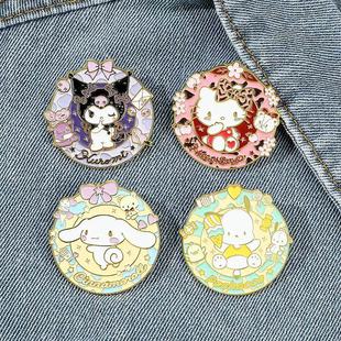 Sanrio Brooch Cute Student Badge Cartoon Kuromi Wholesale Premium Accessories Electroplating DIY Pin