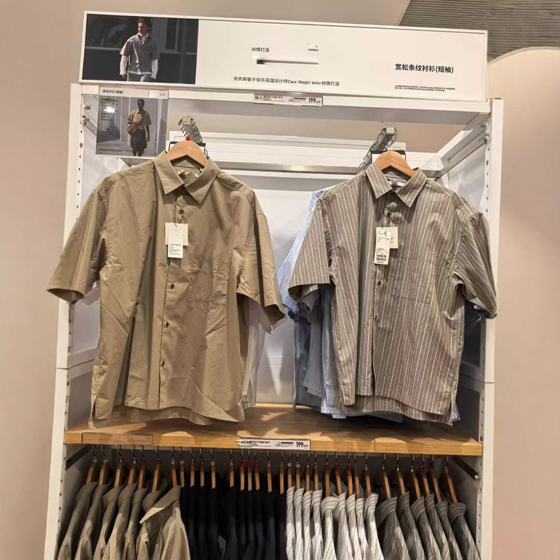 Japanese Single Men's Clothing Women's Couples Loose Striped Shirt Short-sleeved Shirt Casual All-match 477648 477643 Japanese Single Men's Clothing Women's Couples Loose Striped Shirt Short-sleeved Shirt Casual All-match 477648 477643