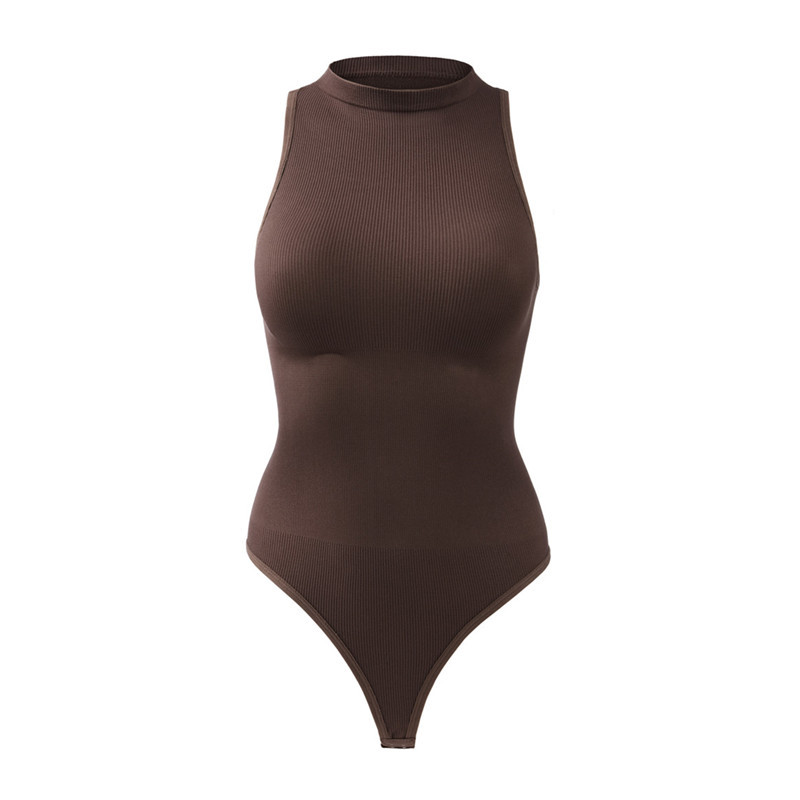 Europa y los Estados Unidos de la nueva mujer cuello redondo sin mangas se puede usar la parte inferior de la camiseta abdominal de la camiseta T-shaped image 12