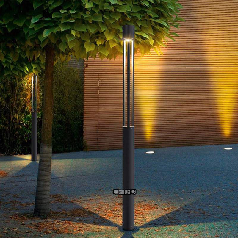 3m Simple Street Lamp Cylindrical Landscape Light Led Cast Aluminum Square Modern Residential Garden Outdoor Lawn Courtyard Light
