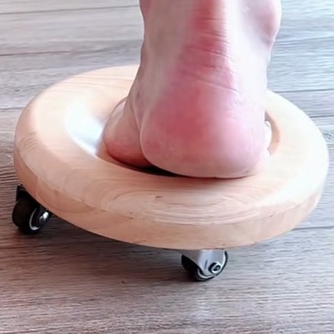 Spiral Sliding Bowl, Foot Arch Trainer, Leg Training, Posture Improvement, Solid Wood Sliding Disc