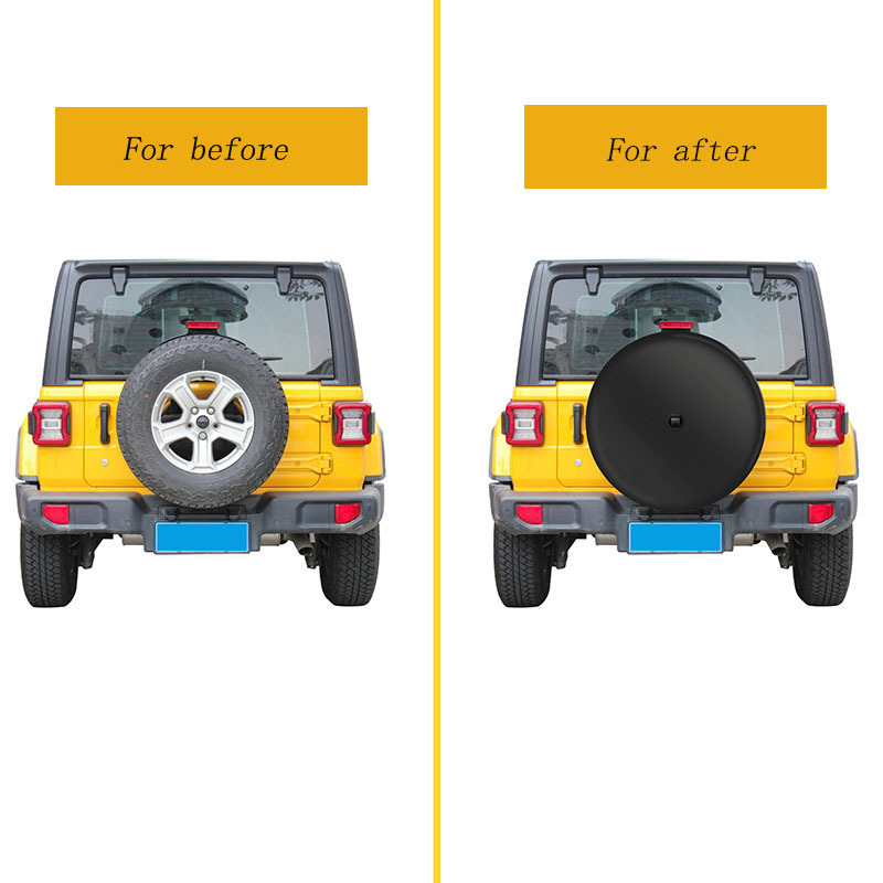 Cross-border special JEEP Jeep Wrangler with camera hole black spare tire cover waterproof PU leather special modification boutique