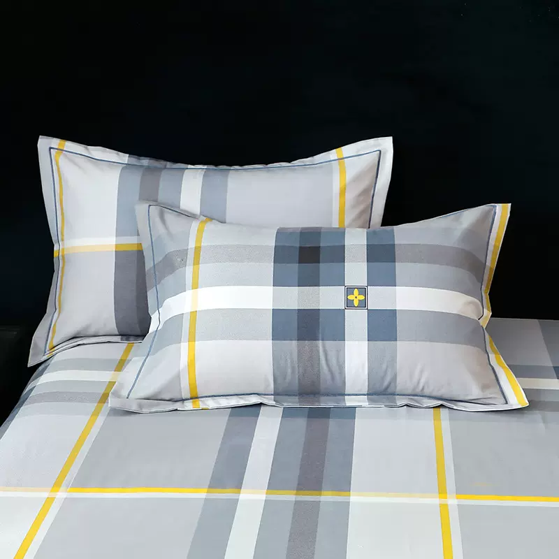 全棉磨毛40支纯棉单枕套一对装学生宿舍家用枕头枕套48*74cm