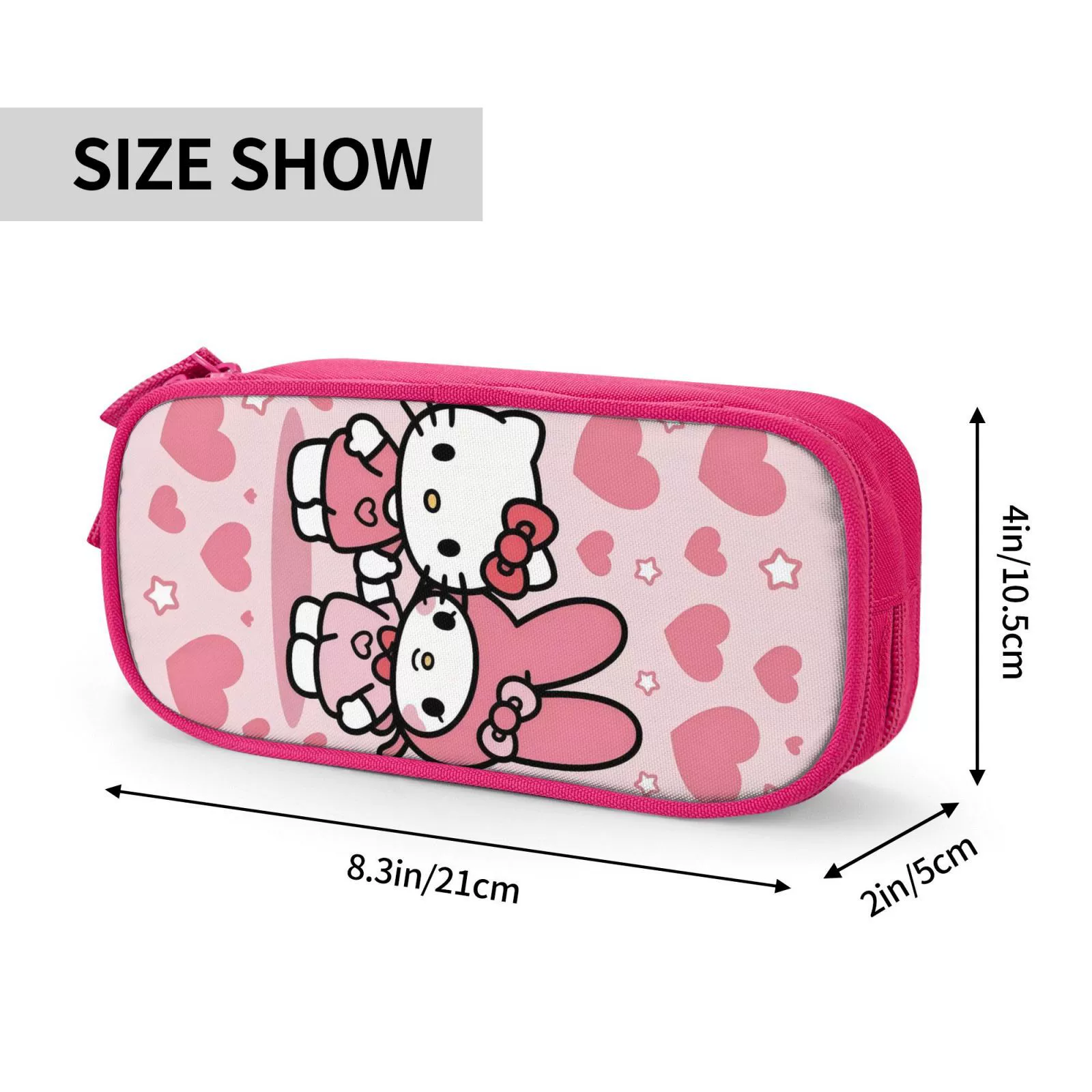 Hello Kitty, фуксия двухслойный мультяшный пенал для начальной школы, новая коллекция, начальная и средняя школа