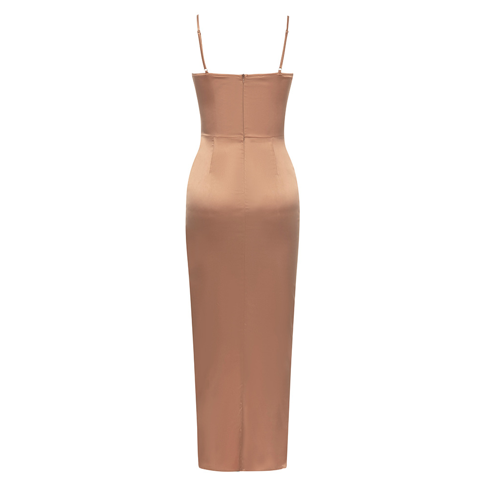 Dress Summer Simple Spaghetti Strap Ruffle Irregular Asymmetric Maxi Dress