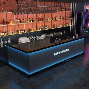 Cyberpunk Style Bar Bar Bar Pub Bar Table Restaurant Industrial Billiard Hall Cashier Front Desk Reception Desk
