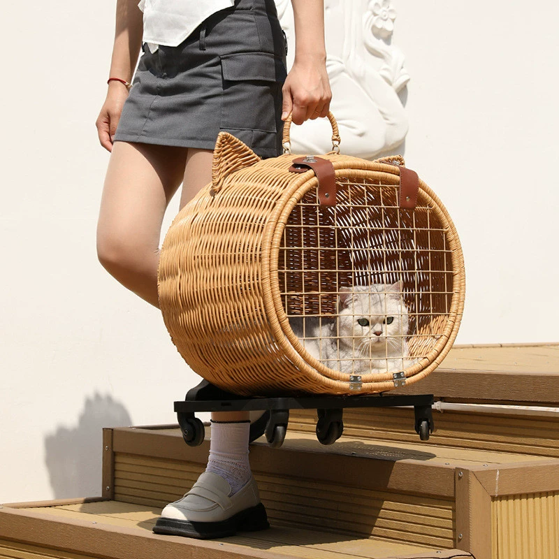 Handheld woven high quality suitcase to go out, backpack