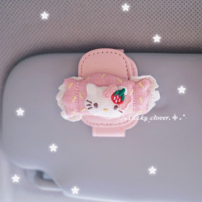 Cute Cat Sunglasses for Girls, Magnetic Clip-On Storage Glasses Holder, Super Cute Kitty Clip-On Magnetic Decoration