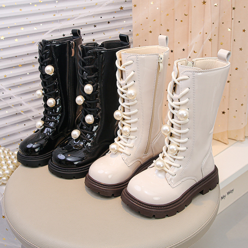 Girls Boots 2025 Autumn and Winter New Kidsren's Boots Girls Princess Boots Fleece-Lined Breathable Baby Boots