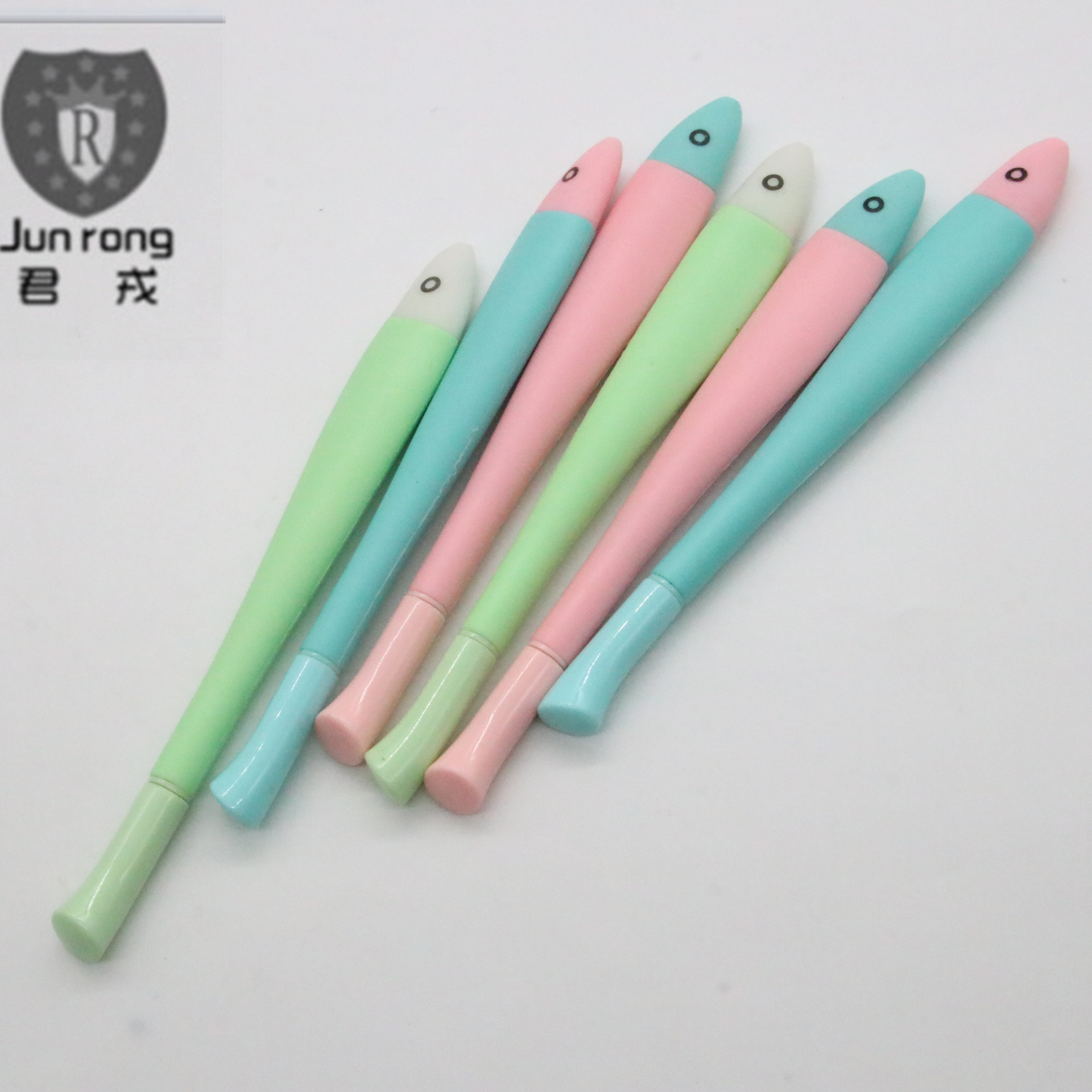 Pluma de dibujos animados de silicona bolígrafo neutral pluma de estudiante de inserción