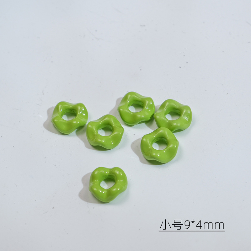 小号烤漆波浪叠叠乐花边穿绳包挂亚克力手机链条手链diy饰品配件|undefined