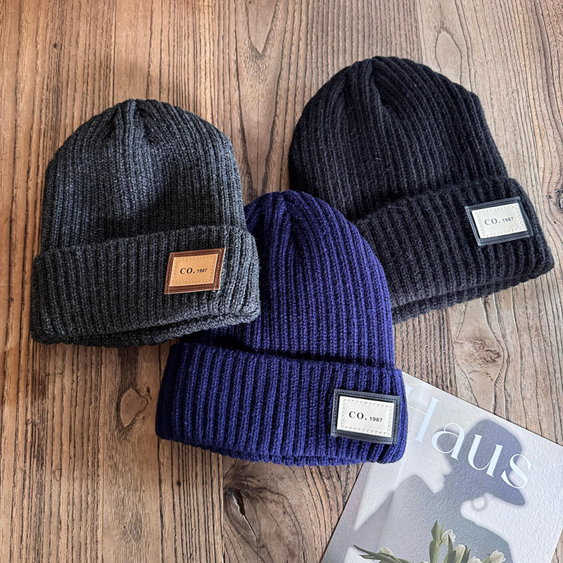 Fleece-Lined Knitted Women Winter Korean Style Versatile Simple Cycling Ear Protection Warm Thickened Ski Hat For Men_voghion.com