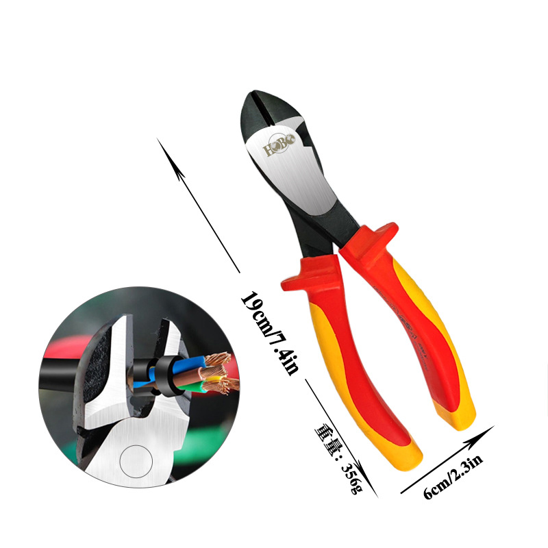 Alicates para electricistas multifuncionales transfronterizos, serie de aislamiento, alicates para pelacables, alicates de punta fina, alicates para cables especiales para electricistas