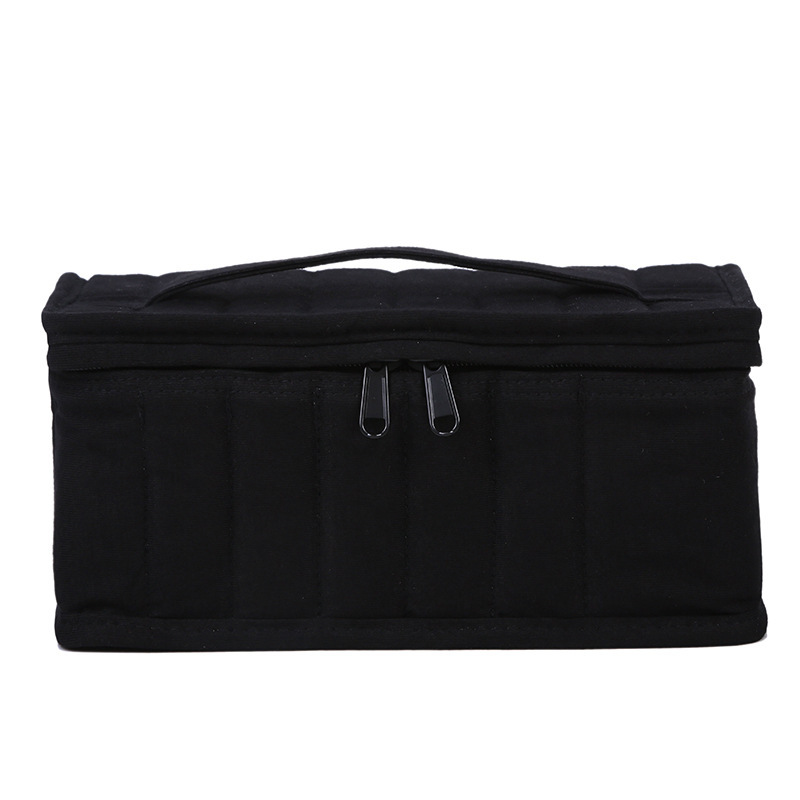 Nueva bolsa de cosméticos portátil de color puro con logotipo impreso, bolsa de cosméticos simple, bolsa de lápiz labial portátil de viaje transfronteriza, venta al por mayor