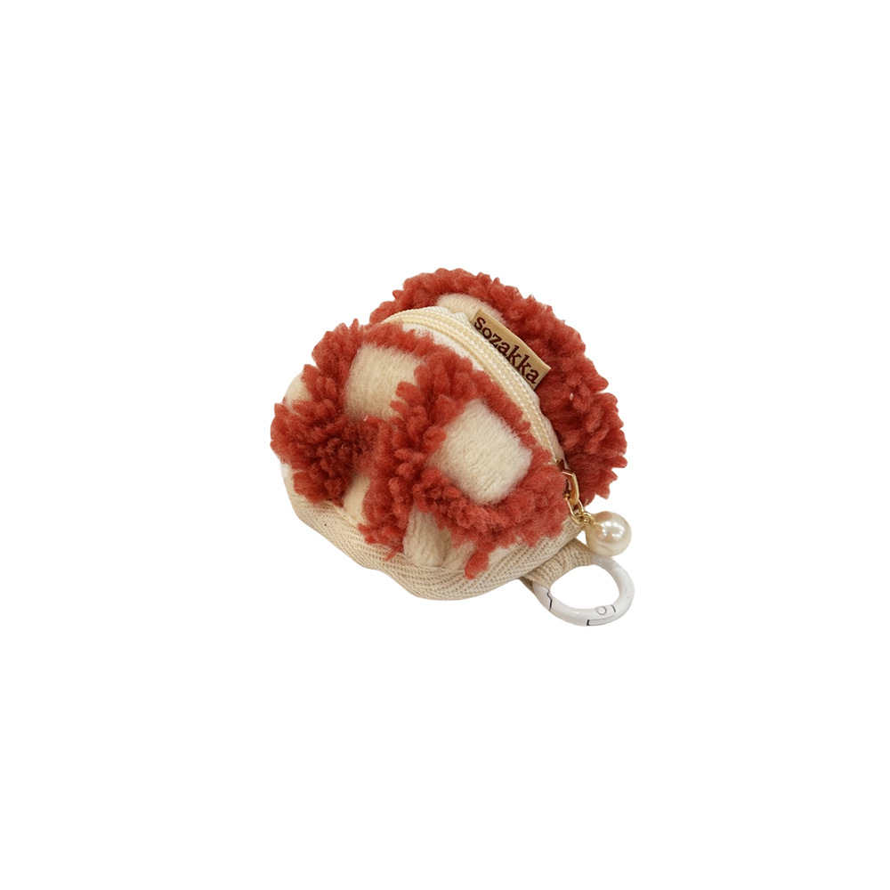 3991 colorido waffle terciopelo lindo pequeña bolsa de auriculares estéreo cubierta protectora suave caso Airpods bolsa de almacenamiento portátil