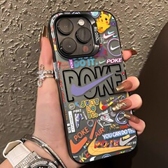 落書きピカチュウマークはアップル15promax携帯ケース13の新型iphone14ファッションモデル16/12を適用します。