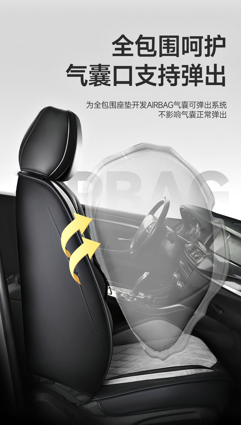 Cross-Border Foreign Trade Technology Fabric Car Seat Covers and Cushions, Universal for All Seasons, Full Surround Car Seat Covers and Cushions